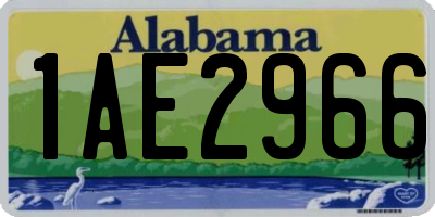 AL license plate 1AE2966