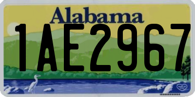 AL license plate 1AE2967