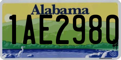 AL license plate 1AE2980
