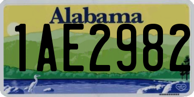 AL license plate 1AE2982