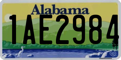 AL license plate 1AE2984