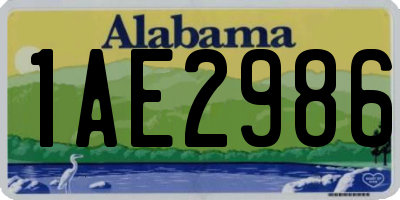 AL license plate 1AE2986