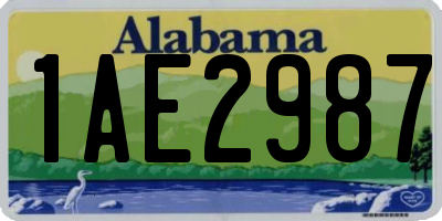 AL license plate 1AE2987