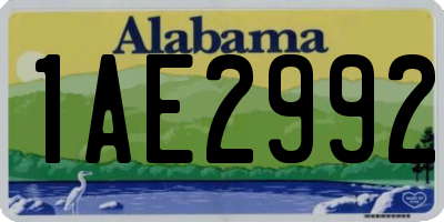 AL license plate 1AE2992