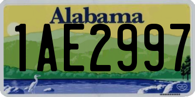 AL license plate 1AE2997