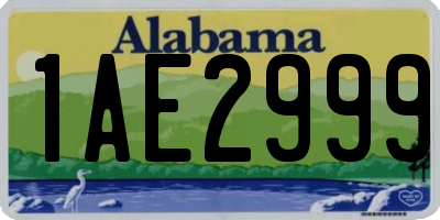 AL license plate 1AE2999