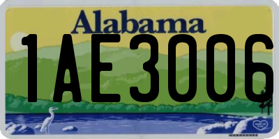 AL license plate 1AE3006