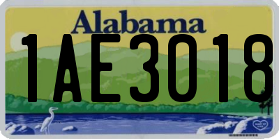 AL license plate 1AE3018