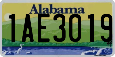 AL license plate 1AE3019
