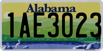 AL license plate 1AE3023
