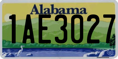 AL license plate 1AE3027