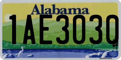 AL license plate 1AE3030
