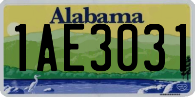 AL license plate 1AE3031
