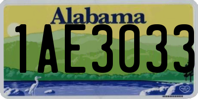AL license plate 1AE3033