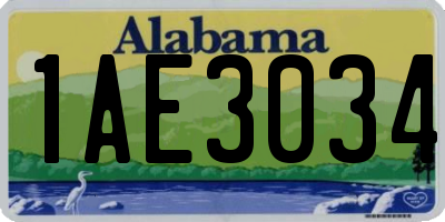 AL license plate 1AE3034