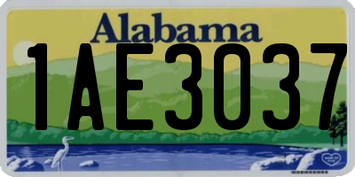 AL license plate 1AE3037