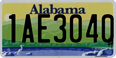 AL license plate 1AE3040