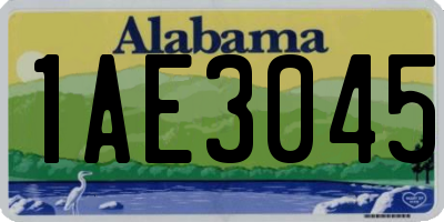 AL license plate 1AE3045