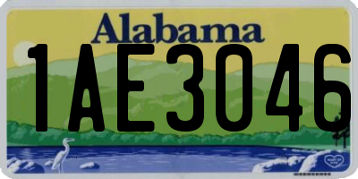 AL license plate 1AE3046