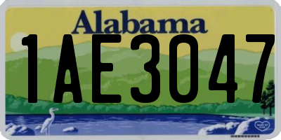 AL license plate 1AE3047