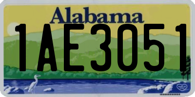 AL license plate 1AE3051
