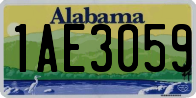 AL license plate 1AE3059