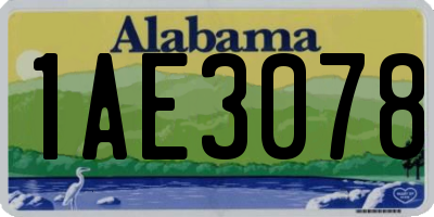 AL license plate 1AE3078