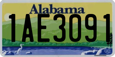 AL license plate 1AE3091