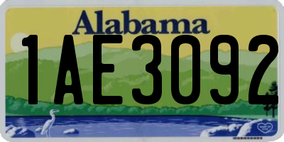 AL license plate 1AE3092