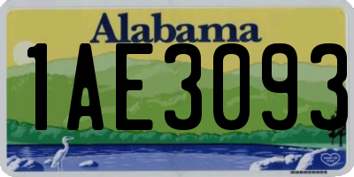 AL license plate 1AE3093