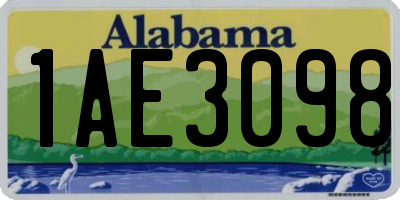 AL license plate 1AE3098