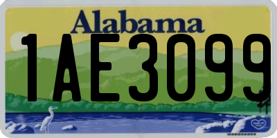 AL license plate 1AE3099