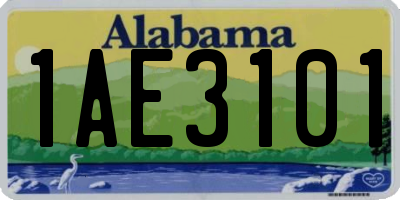 AL license plate 1AE3101