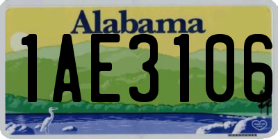 AL license plate 1AE3106