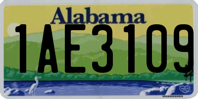 AL license plate 1AE3109