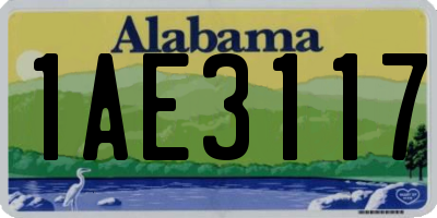 AL license plate 1AE3117