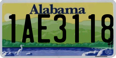 AL license plate 1AE3118