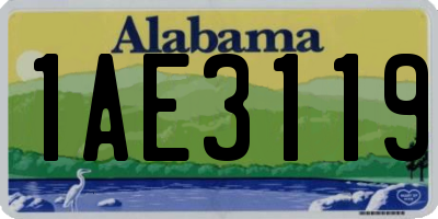 AL license plate 1AE3119