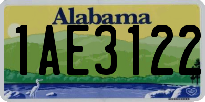AL license plate 1AE3122