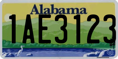 AL license plate 1AE3123