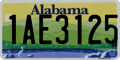 AL license plate 1AE3125