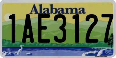 AL license plate 1AE3127