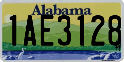 AL license plate 1AE3128