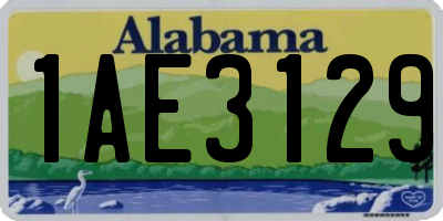 AL license plate 1AE3129