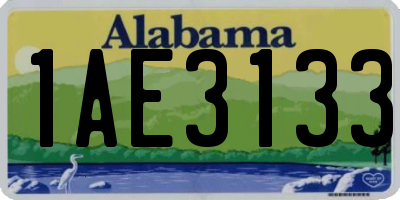 AL license plate 1AE3133