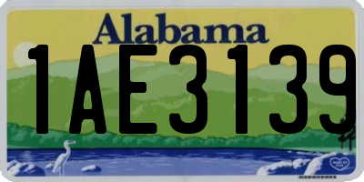 AL license plate 1AE3139