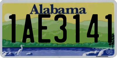 AL license plate 1AE3141
