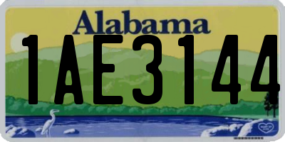 AL license plate 1AE3144