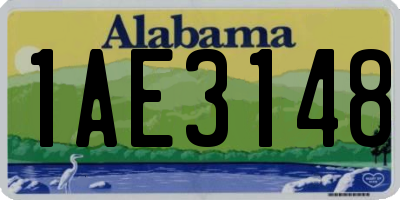 AL license plate 1AE3148
