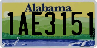 AL license plate 1AE3151